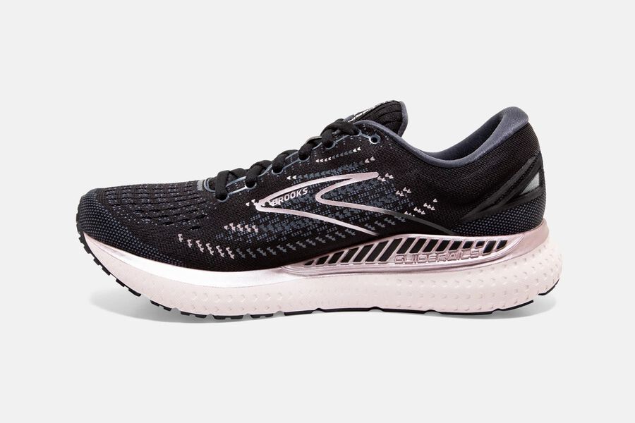 Brooks Glycerin GTS 19 Road Running Shoes - Womens - Black/Pink - NE7918034